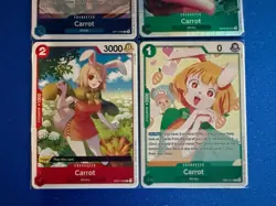 Carrot One Piece TCG 4-card lot OP08 Super Rare+OP11 Rare+more - ships PWE - Image 4