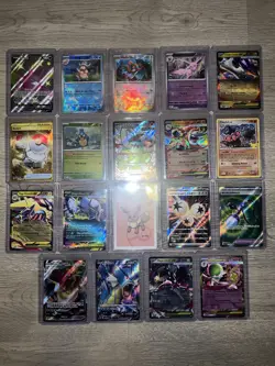 Pokemon TCG 19 Card Lot, Shiny, Pokeball, Mega, Gold, Old Maid, Vmax - Image 1