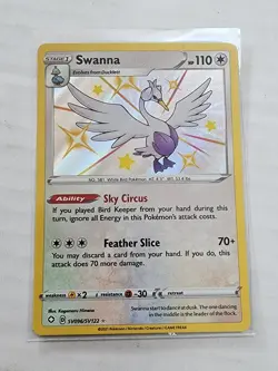 Swanna SV096/SV122 - Shining Fates - Shiny Holo Rare Pokemon Card Near Mint - Image 1