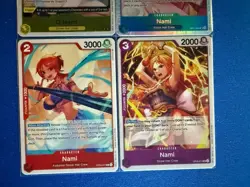 Nami One Piece TCG 4-card lot OP11 Super Rare+OP06 Rare+OP09 Uncommon - PWE - Image 4