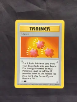 Pokemon Cards: Base Set 1st Edition Uncommon: Revive 89/102 - Image 1