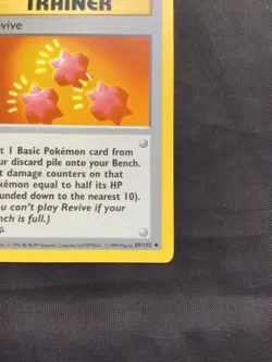 Pokemon Cards: Base Set 1st Edition Uncommon: Revive 89/102 - Image 4