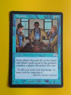 Windfall. Sorcery MTG Card. Urza's Saga. Old Vintage - Image 1