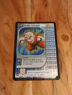 Dragon Ball Z DBZ Card Krillin, Enraged HOLO FOIL Rare #155 Level 2 CCG TCG - Image 1