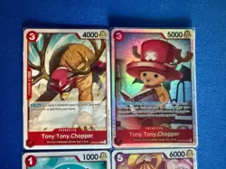 Tony.Tony.Chopper One Piece TCG 4-card lot OP08 Super Rare+OP09 Uncommon+++ PWE! - Image 3