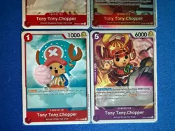 Tony.Tony.Chopper One Piece TCG 4-card lot OP08 Super Rare+OP09 Uncommon+++ PWE! - Image 4