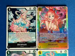 Shirahoshi One Piece TCG 4-card lot OP12 Super Rare+OP05/OP11 Rare+more - PWE - Image 3