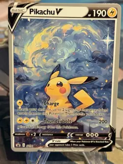 Pokemon Pikachu V promo rare Waifu Doujin ACG DIY Full Art Card New - Image 2