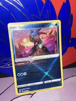 Pokemon TCG Radiant Greninja Holo Card Astral Radiance 046/189 2022 Radiant Rare - Image 1