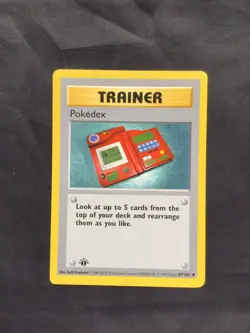 Pokemon Cards: Base Set 1st Edition Uncommon: Pokedex 87/102 - Image 1