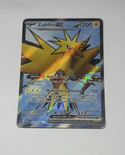 Pokemon TCG Zapdos EX Full Art Ultra Rare Holo Card 192/165 Scarlet & Violet 151 - Image 1