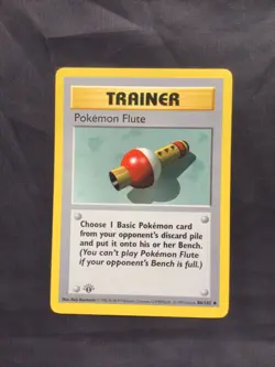Pokemon Cards: Base Set 1st Edition Uncommon: Pokemon Flute 86/102 - Image 1