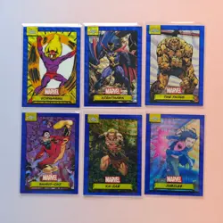 TOPPS CHROME MARVEL ENG NUMBERED DORMAMMU, THE THING AND MORE LOT 6X CARDS - Image 1