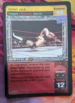 WWE Raw Deal Union Jack William Regal Grapple/Reversal Card - Image 1