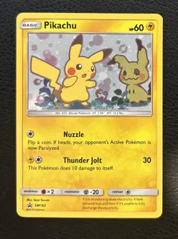 Pikachu SM162 Sun & Moon Black Star Promo Holo Pokemon Card NM/LP - Image 1