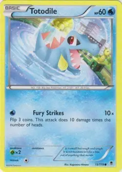 Totodile 15/119 - Common Pokemon XY Phantom Forces Card - Image 1