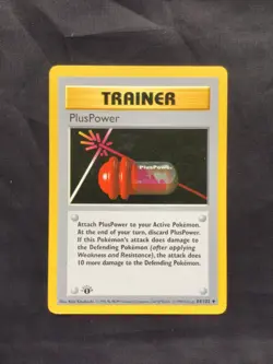 Pokemon Cards: Base Set 1st Edition Uncommon: PlusPower 84/102 - Image 1