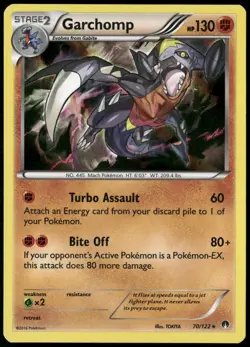 Garchomp 70/122 XY Breakpoint Holo Rare Pokemon Card Near Mint-1 - Image 1