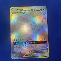 Pokemon TCG Moltres Zapdos Articuno GX Card 69/68 Secret Rainbow Hidden Fates NM - Image 1