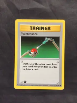 Pokemon Cards: Base Set 1st Edition Uncommon: Maintenance 83/102 - Image 1