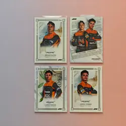 OSCAR PIASTRI&LANDO NORRIS FORMEL 1 TOPPS ECCELENZA MCLAREN IT LOT 4X CARDS (3) - Image 1