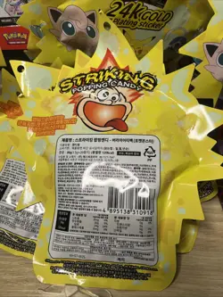 Pokemon TCG Striking Popping Candy 24K Gold Plating Sticker Card Sealed - Image 2