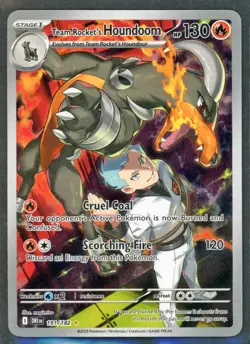 Pokemon Cards - Team Rocket's Houndoom 191/182 - Destined Rivals FA - NM - Image 1