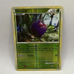 Venonat 81/102 Triumphant Pokemon Card 2010 Collectible Reverse Holo - Image 1