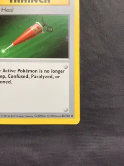 Pokemon Cards: Base Set 1st Edition Uncommon: Full Heal 82/102 - Image 4