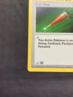 Pokemon Cards: Base Set 1st Edition Uncommon: Full Heal 82/102 - Image 5