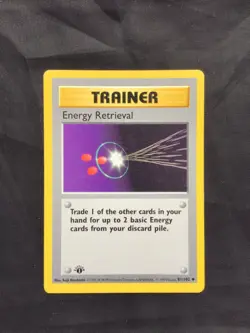 Pokemon Cards: Base Set 1st Edition Uncommon: Energy Retrieval 81/102 - Image 1