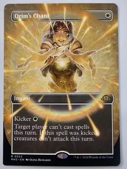 Orim's Chant (Borderless) Extended Art #323 NM Modern Horizons 3 MH3 NON FOIL - Image 1