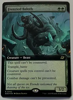 MTG Edge of Eternities Frenzied Baloth Creature - Beast RARE FOIL #0342 - Image 1