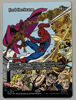 MTG Marvel Universe Feed the Swarm Sorcery MYTHIC REGULAR #0016 - Image 1