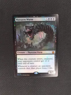 1x FOIL MASSACRE WURM - Foundations - MTG - Magic the Gathering - Image 1
