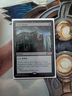 Mtg DARK RITUAL FOIL ENGLISH Graphic Novel Insert Media Promo NM 005 NM EX - Image 1