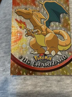 Charizard Topps Holo Embossed Flames 1999 Rare 06 Black Logo NM+ Vintage Pokemon - Image 5