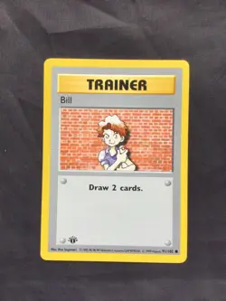 Pokemon Cards: Base Set 1st Edition Common: Bill 91/102 - Image 1