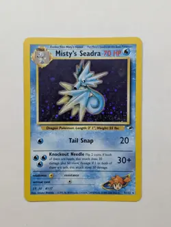 Pokemon TCG Misty's Seadra Prerelease 9/132 Gym Heroes Holo NM/LP - Image 1