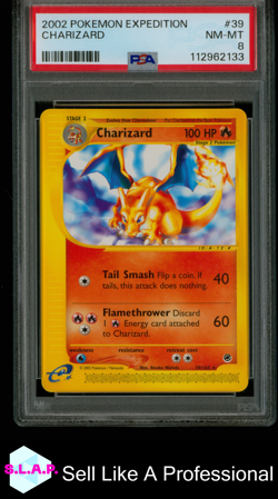 CHARIZARD POKEMON EXPEDITION 2002 39 PSA 8 - Image 1