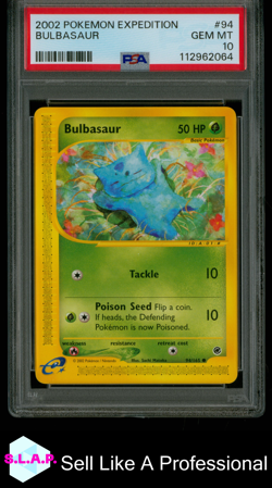 BULBASAUR POKEMON EXPEDITION 2002 94 PSA 10 - Image 1