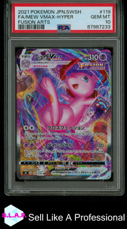 FA/MEW VMAX-HYPER FUSION ARTS POKEMON JAP SWSH FUSION ARTS 2021 119 PSA 10 - Image 1
