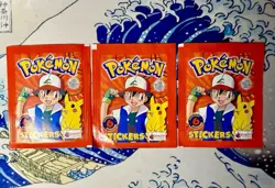 1999 Pokemon Merlin Topps Series 1 Vintage 3 Pack Lot Prism Holo Chases SEALED - Image 1