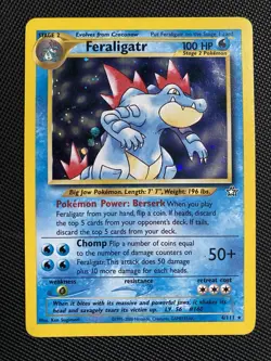 Feraligatr 4/111 Neo Genesis Unlimited Holo Rare Pokemon NM - Image 1