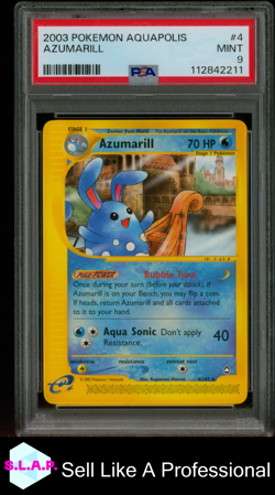 AZUMARILL POKEMON AQUAPOLIS 2003 4 PSA 9 - Image 1