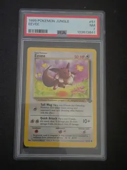 1999 Vintage Pokemon Jungle Set Eevee WOTC Unlimited PSA 7 - Image 1