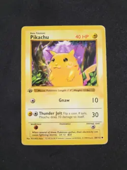 Pokemon TCG - 1st Edition - Pikachu (Yellow Cheeks) Shadowless 58/102 Base Set - Image 1