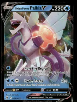 Origin Forme Palkia V 039/189 Ultra Rare Holo NM Pokemon SWSH10: Astral Radiance - Image 1