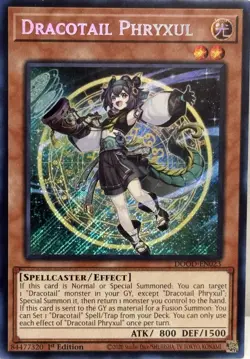 Yugioh! Dracotail Phryxul - DOOD-EN023 - Secret Rare - 1st Edition Near Mint, En - Image 1