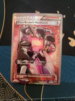 Team Rocket's Handiwork 124/124 Fates Collide Full Art Holo Pokemon Trading Card - Image 1